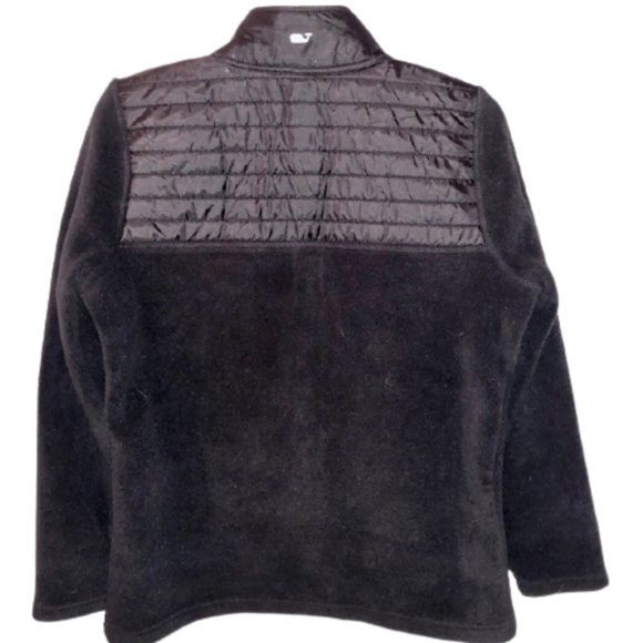 Vineyard Vines Full Zip 1/2 Quilted Fleece - Black - S - Picture 3 of 8